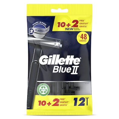 Maquinilla de afeitar desechable Gillette Blue II bolsa 12 unidades-0