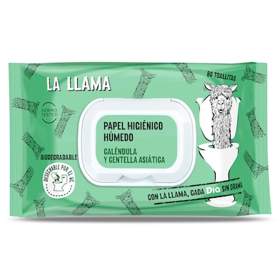 Papel higiénico húmedo Fresh La Llama Dia bolsa 80 unidades-0