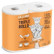 Papel higiénico triple rollo La Llama Dia bolsa 4 unidades