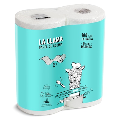 Papel cocina estándar 2 capas La Llama Dia bolsa 2 unidades-0