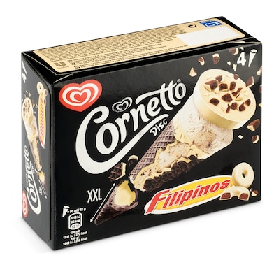 Helado cono sabor filipinos chocolate blanco 6 unidades Cornetto caja 248 g-0