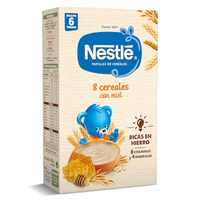Papilla de cereales con miel Nestlé caja 475 g-0