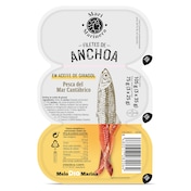Filetes de anchoa del Cantábrico en aceite de girasol Mari Marinera de Dia pack 3 x 25 g