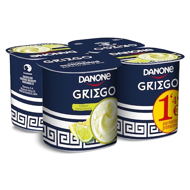 Yogur griego lima-limón Danone pack 4 x 115 g-0
