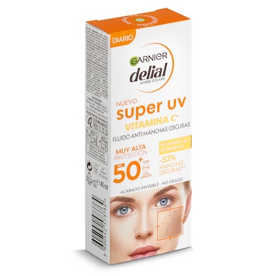 Protector solar facial antimanchas con vitamina C spf 50+ Delial bote 40 ml-0