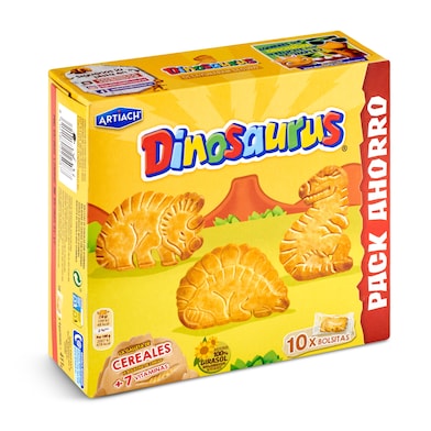 Galletas de cereales con vitaminas Artiach Dinosaurus caja 411 g-0