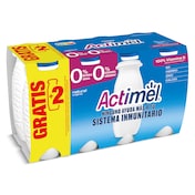 Yogur desnatado líquido natural Actimel pack 6+2 x 100 g