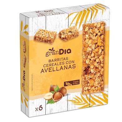 Barritas de cereales con avellanas Gran Dia caja 150 g-0