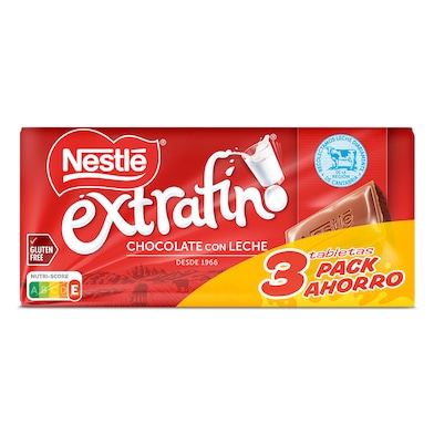Chocolate con leche Nestlé Extrafino 3 x 125 g-0
