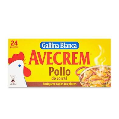 Pastillas de caldo de pollo Gallina Blanca Avecrem caja 24 unidades-0