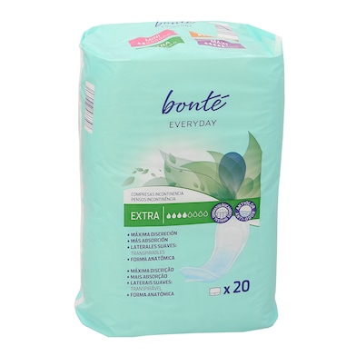 Compresas de incontinencia extra Bonté Everyday bolsa 20 unidades-0