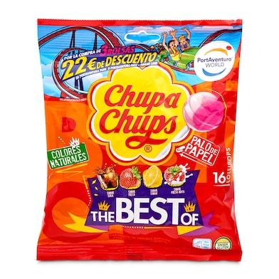 Caramelos con palo varios sabores Chupa Chups bolsa 208 g-0