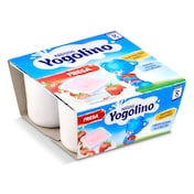 Postre lacteo fresa Nestlé Yogolino pack 4 x 100 g