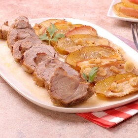 receta solomillo de cerdo con manzanas rojas