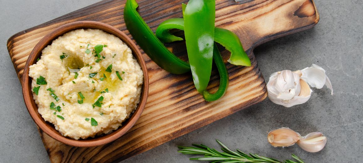 receta hummus de pimiento verde