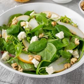 receta ensalada de espinacas, queso y nueces