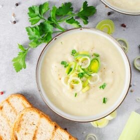 receta vichyssoise de puerros y pera