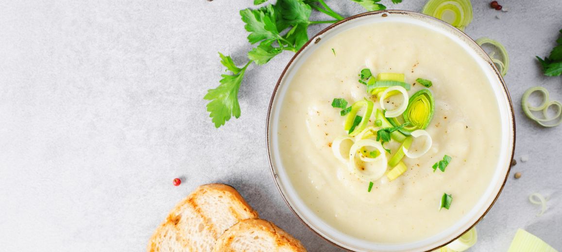 receta vichyssoise de puerros y pera