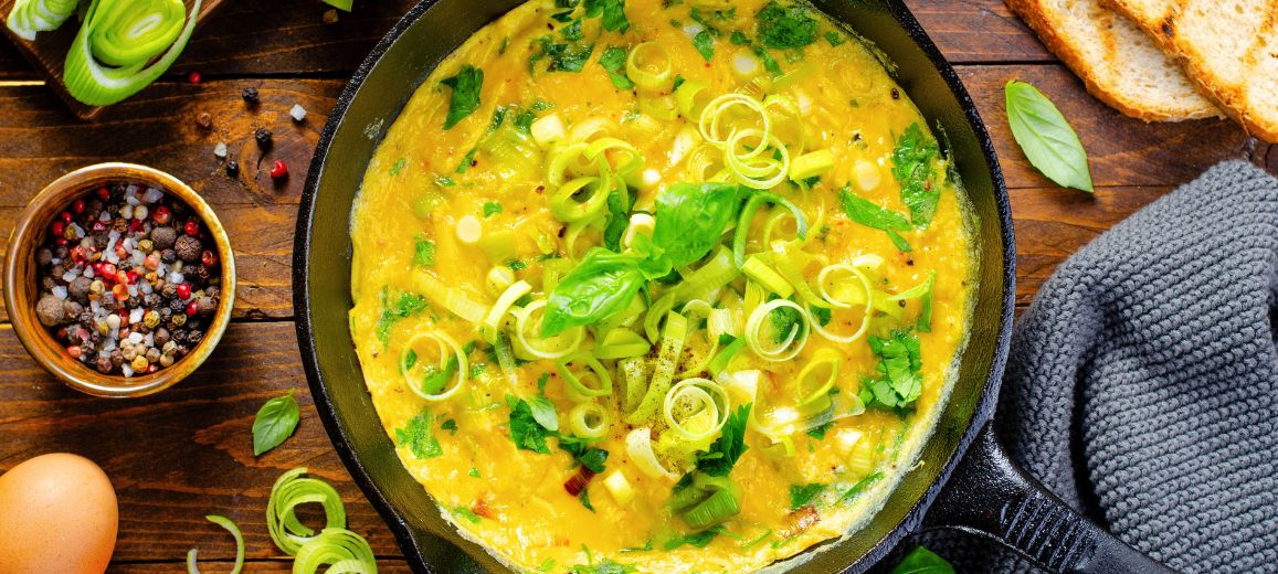 receta frittata de puerros y queso