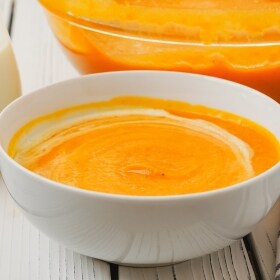 receta puré otoñal de calabaza con kiwi