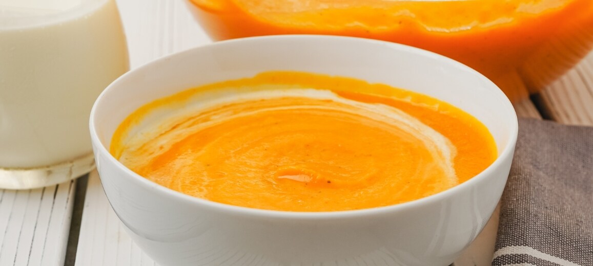 receta puré otoñal de calabaza con kiwi
