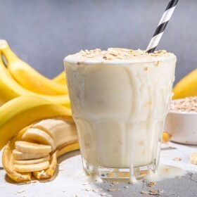 receta batido de plátano y avena