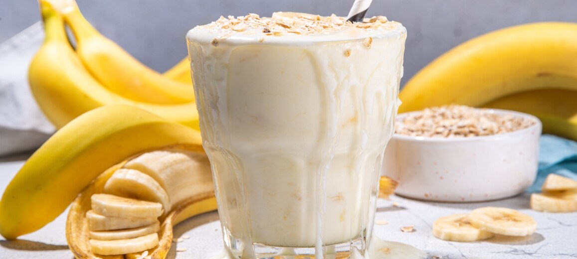 receta batido de plátano y avena