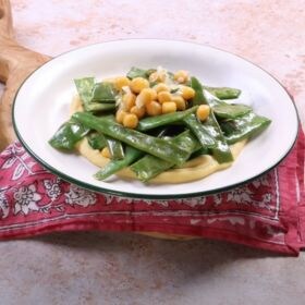 receta judías verdes salteadas con hummus