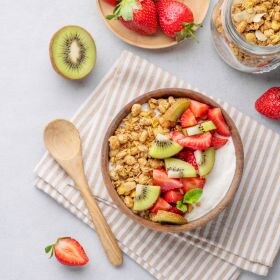 receta muesli con yogur y frutas