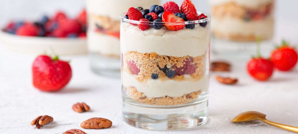 receta bol de queso fresco batido y muesli
