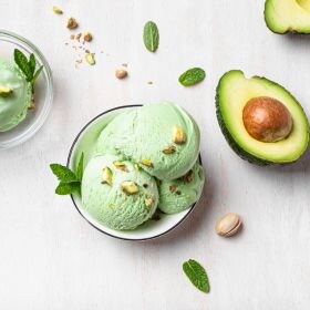 receta helado de pistachos y aguacate