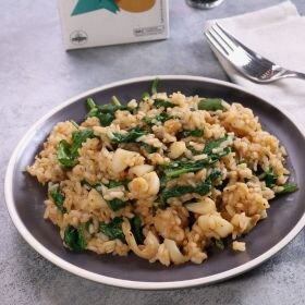 receta arroz meloso con sepia y espinacas