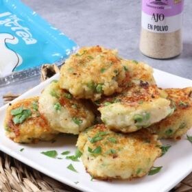 receta tortillas de patata y guisantes