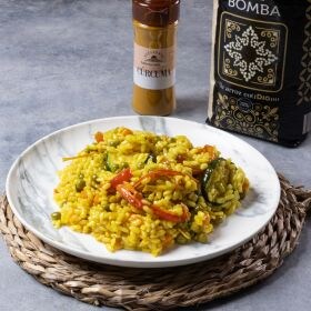 receta arroz de la huerta con cúrcuma