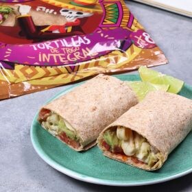 receta burrito de calamares y aguacate