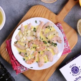 receta carpaccio de langostinos con cítricos frescos y hierbas aromáticas