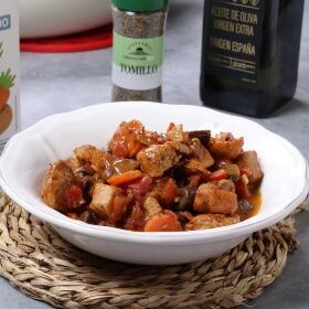 receta estofado de pavo con setas y verduras de temporada