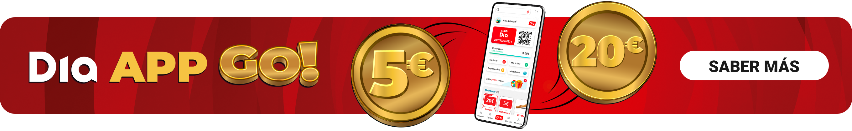 Recibe hasta 25€ de descuento por descargar la app y realizar tu primera compra online en Dia.es
