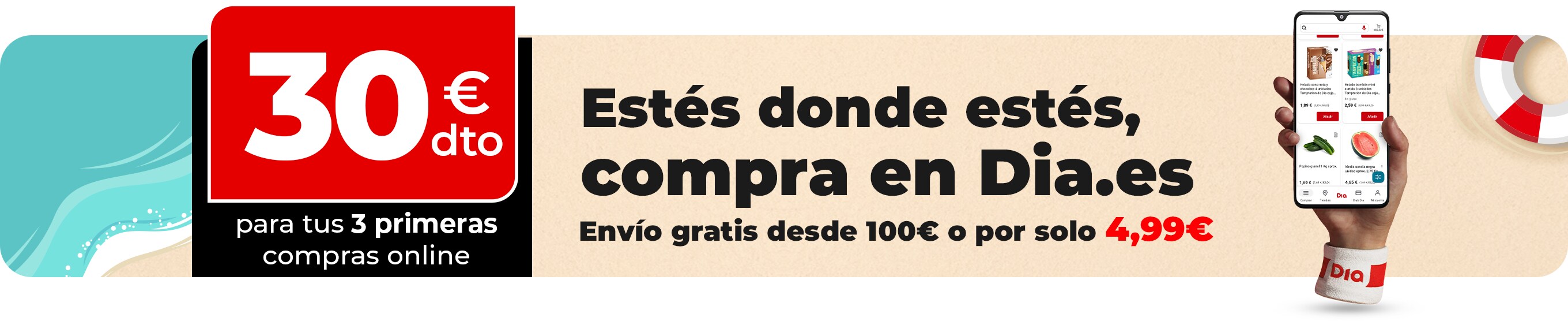 Hasta 30€ de descuento en tus primeras compras online en Dia.es