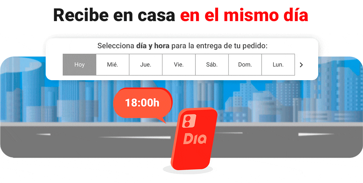 Recibe en casa en el mismo día