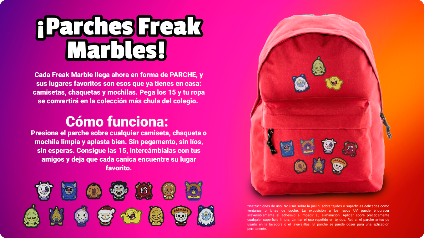 ¡Parches Freak Marbles! ¡Parches Freak Marbles!