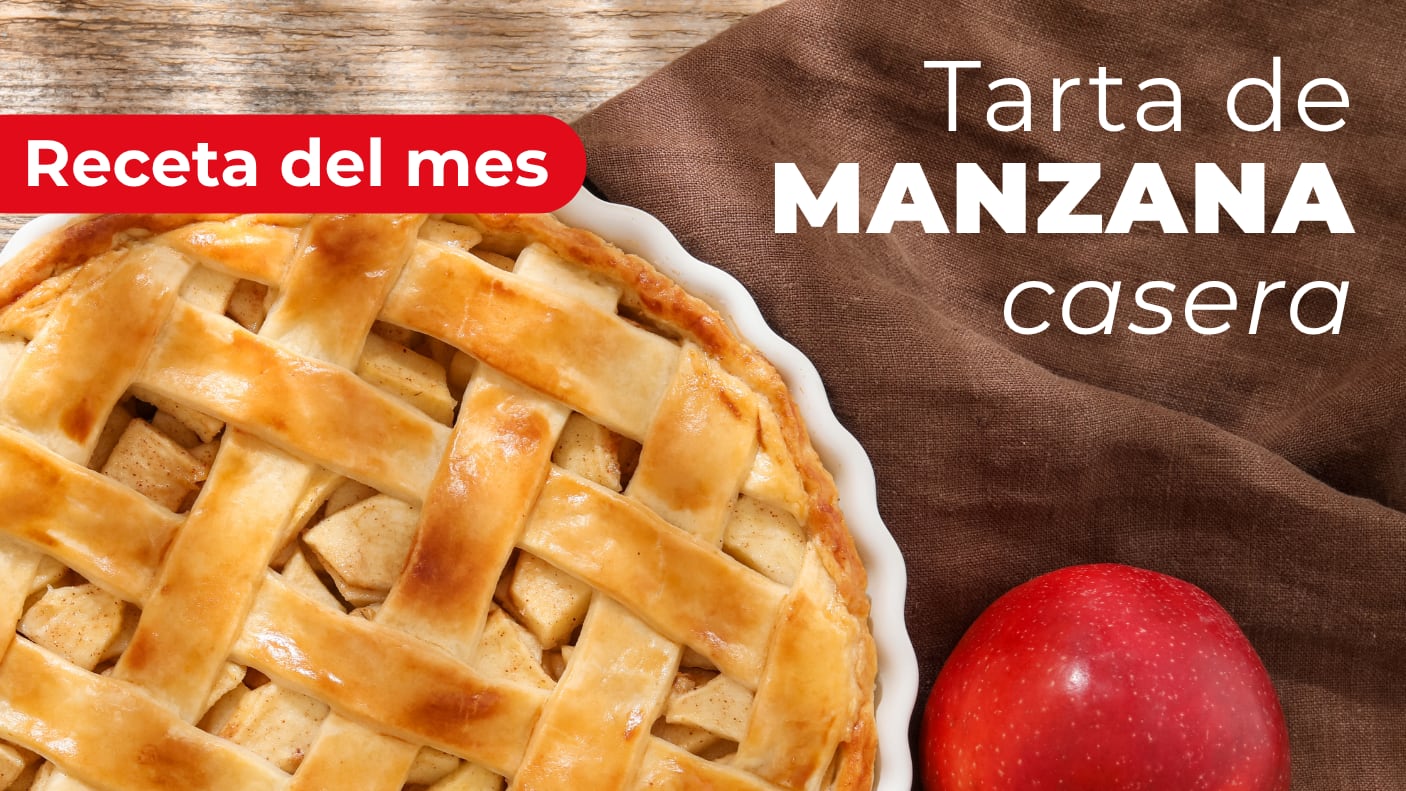 Tarta de manzana casera con hojaldre