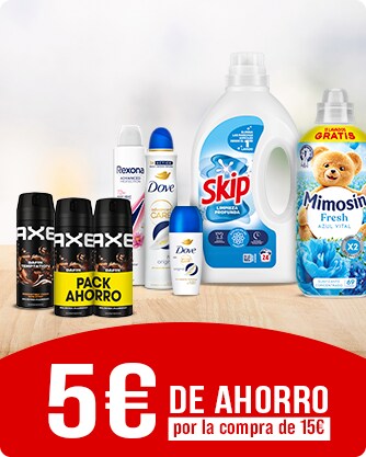 Promociones Skip, Mimosin, Dove, Rexona y Axe en Dia.es