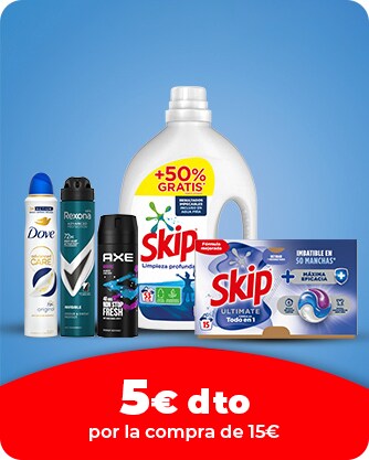 Promociones Skip, Mimosin, Dove, Axe, Rexona en Dia.es