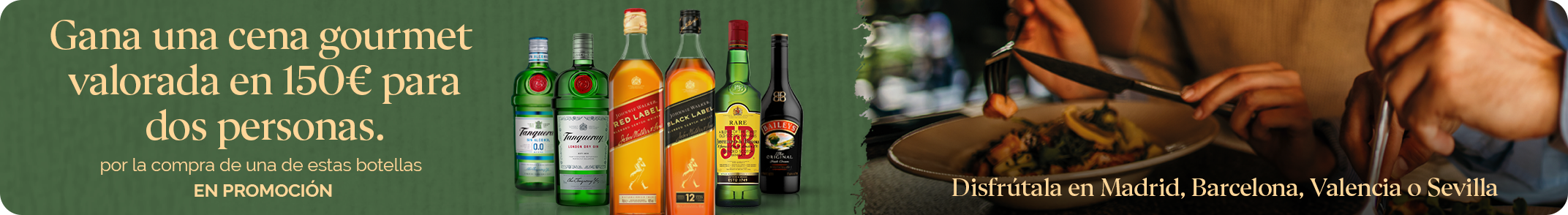 Entra en el sorteo de dos cenas Gourmet valoradas en 150€