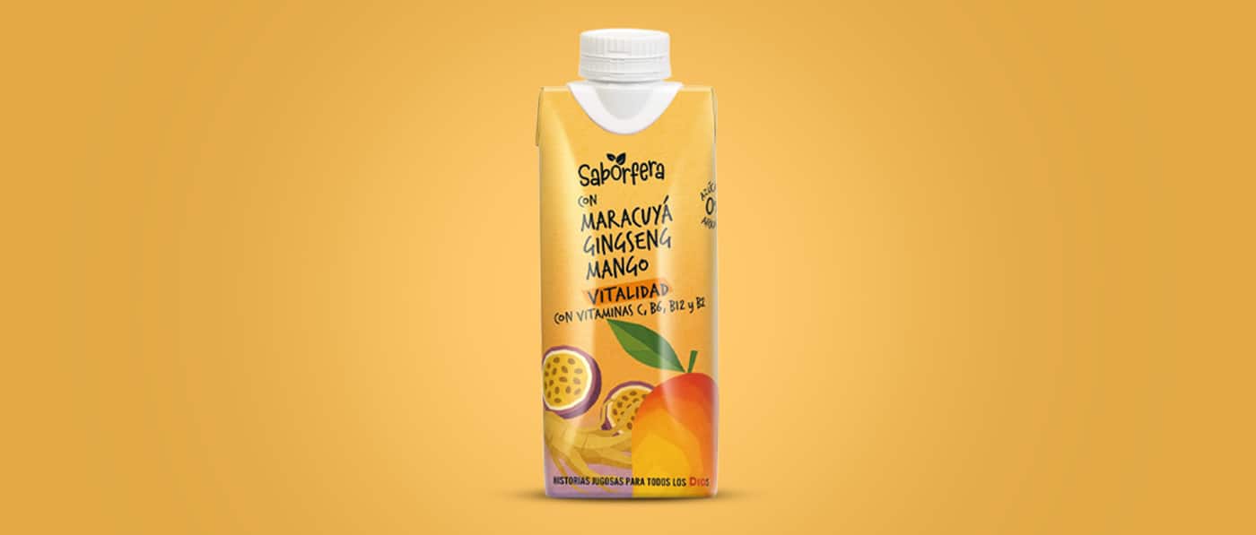 Bebida de zumo con maracuyá vitalidad Dia Saborfera 330 ml