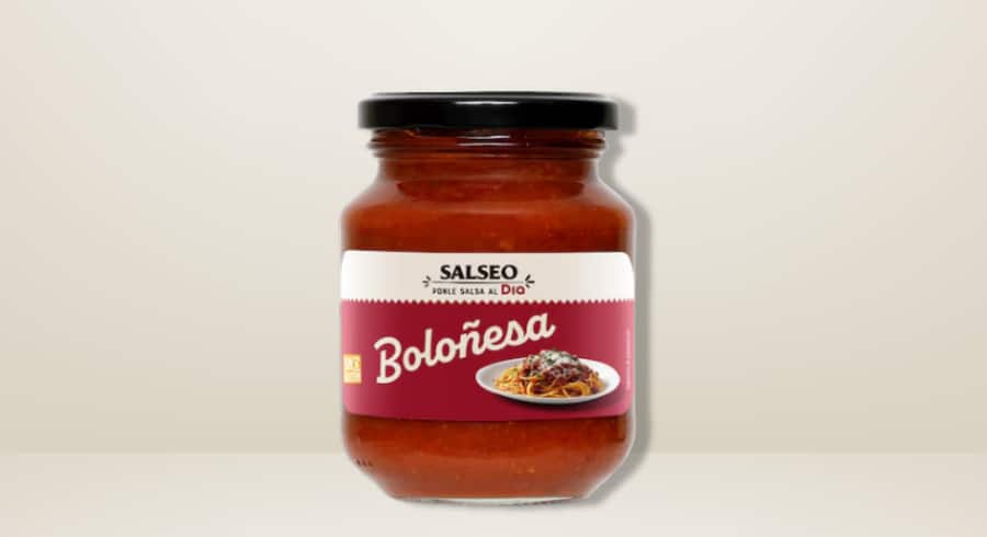 Bote de salsa boloñesa para pasta marca Salseo de Dia