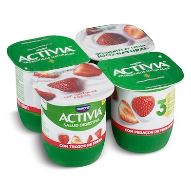 Bífidus con fresa Activia pack 4 x 120 g-0