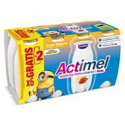 Yogur líquido de fresa y plátano Actimel pack 6 x 100 g