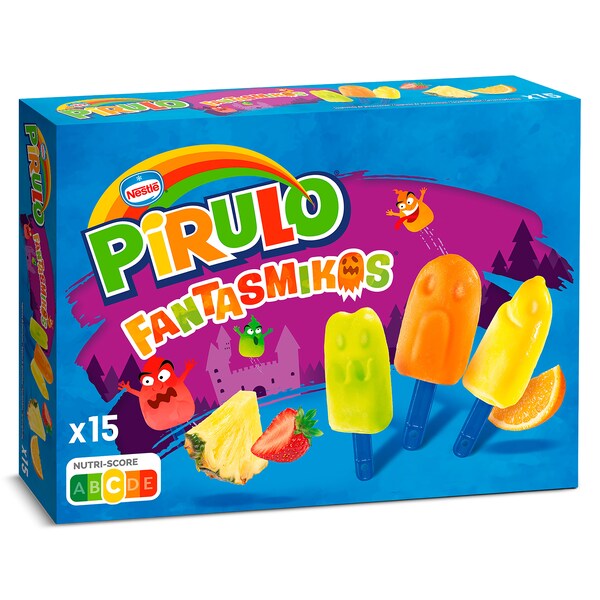 Helado Pirulo Fantasmikos 15 Uds. Nestlé Caja 240 Gr.